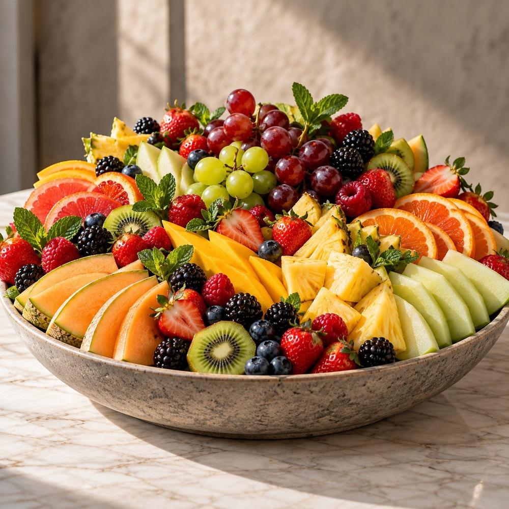Seasonal Sliced & Whole Fruit Display
