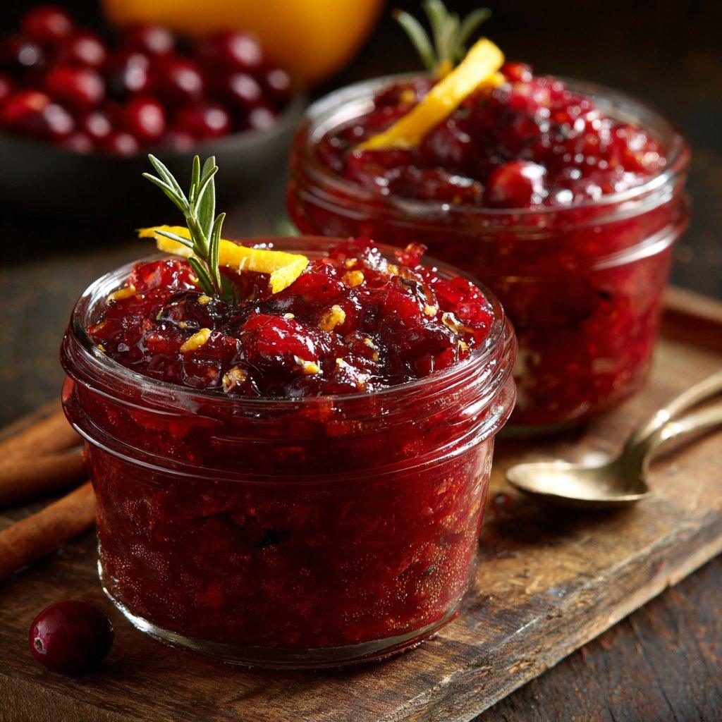Fresh cranberry citrus chutney